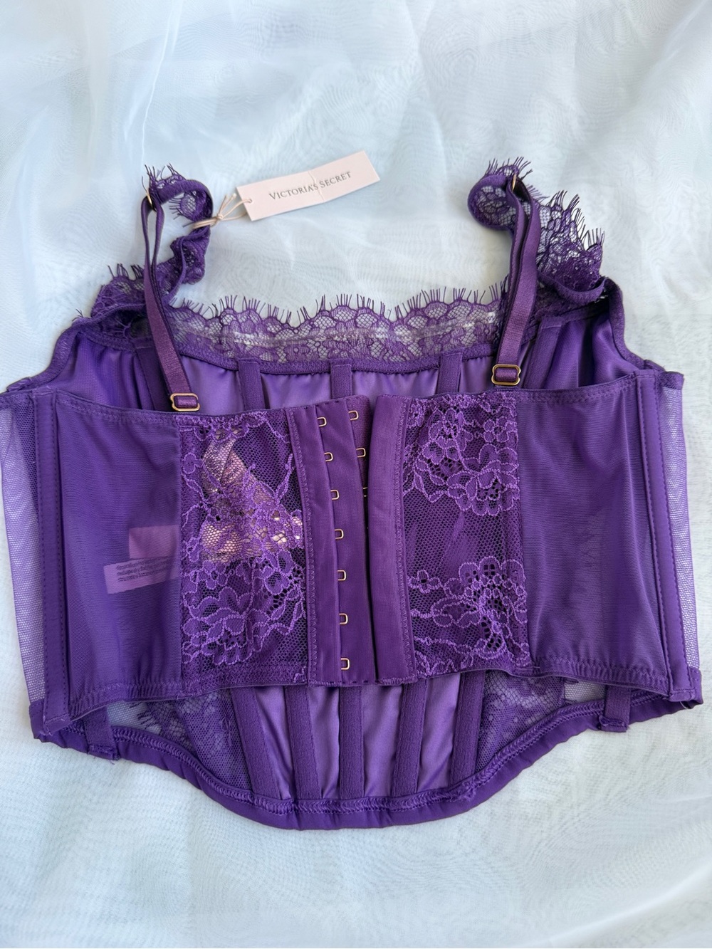 Victoria’s Secret Violetta Purple Lace Corset Top | S | NWT | Romantic Feminine - Picture 5 of 9
